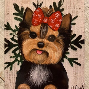 Yorkshire Terrier Yorkie Pet Gift Stocking Stuffer Holiday Dog Christmas Magnet FREE Shipping