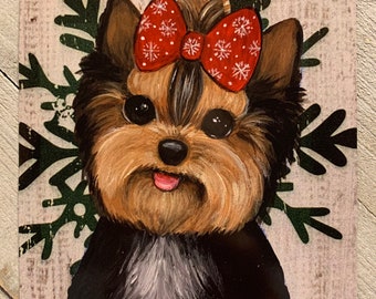 Yorkshire Terrier Yorkie Pet Gift Stocking Stuffer Holiday Dog Christmas Magnet FREE Shipping