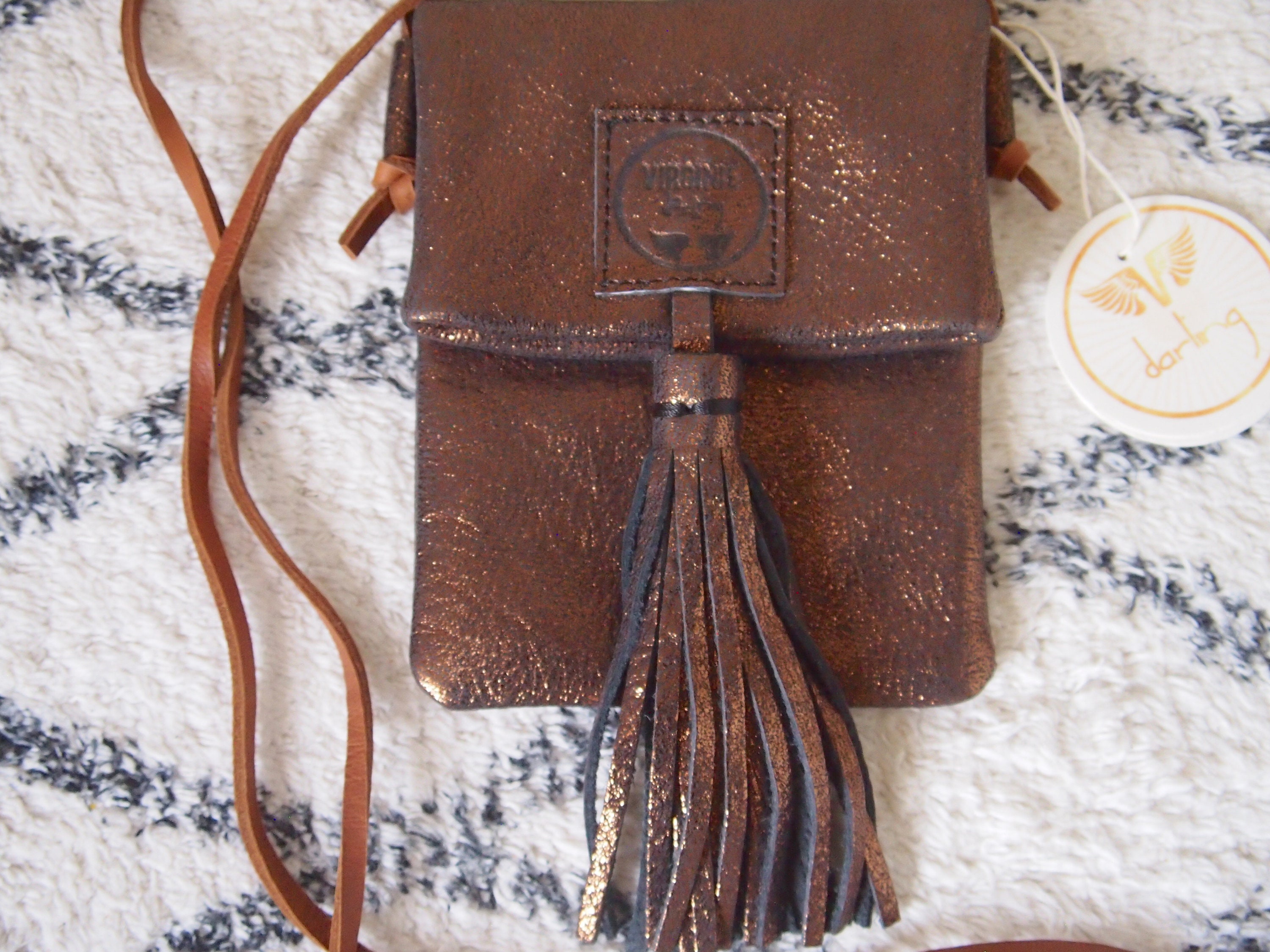 Moroccan Small Leather Bag-bronze - Etsy UK