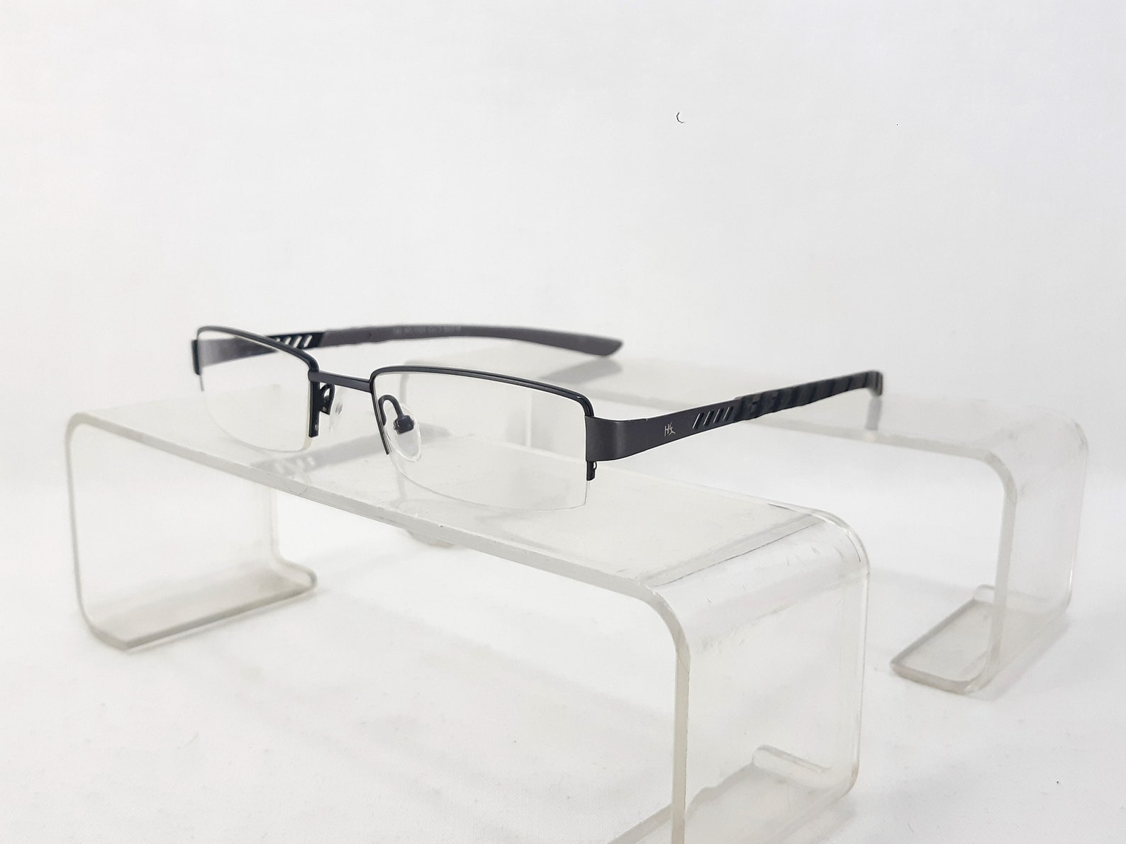 HUNTER HT1104 Half Rimless Eyeglasses Frame Etsy