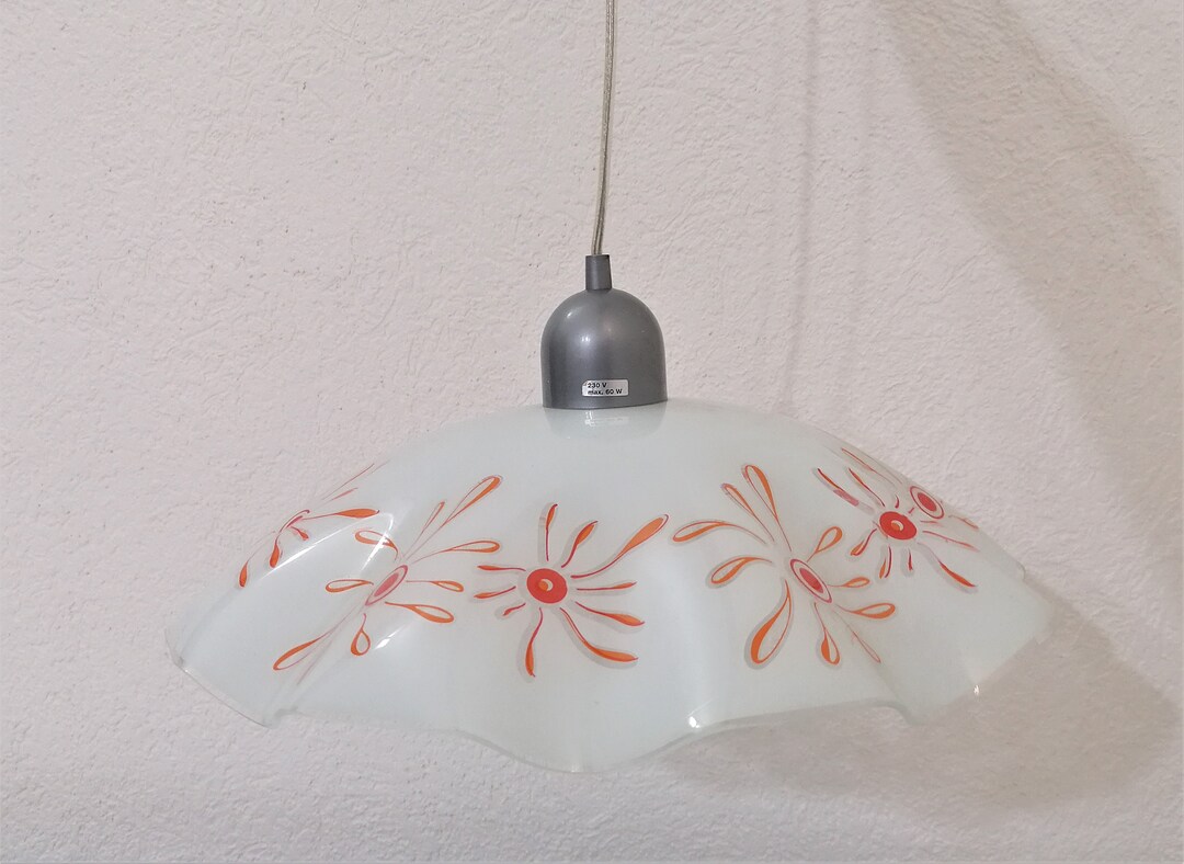 Mid Century Kitchen Pendant Lightvintage Glass Pendantglass - Etsy