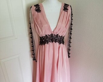 light pink and black dress