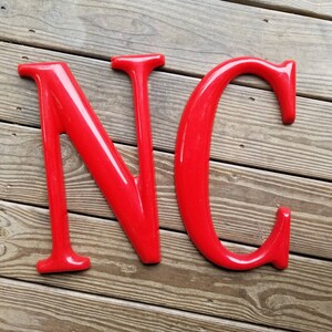 Vintage Sign Letters N & C Initial Decor