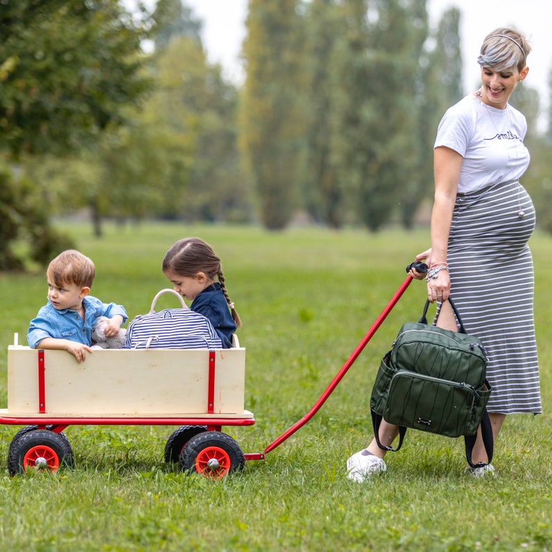 A-La-Playdate Olive Green Diaper Bag Backpack By CHIC-A-BOO