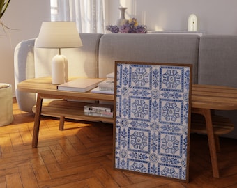 Azulejos Azuis: Arte de Parede Minimalista em Portugal (Download Digital)