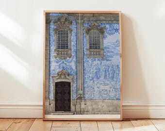 Igreja do Carmo, Porto, Portugal, Blue Tiles Photo, Portuguese Photos (Digital Download)