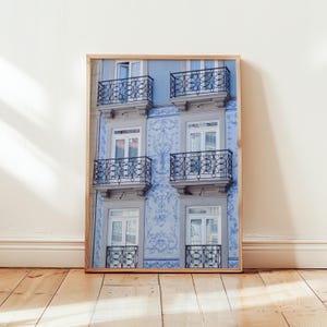 Porto Blue Building, Portuguese blue tiles, Porto Portugal Wall Art, Digital Download, Portugal Print, Gallery Wall, Home Decor Art Print