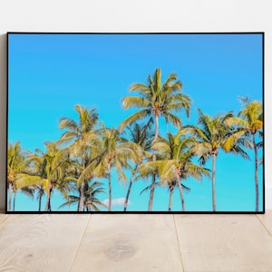 Miami Beach Palm Tree Print: Coastal Wall Art (Digital Download)
