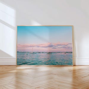 Sag Harbor Digital Download Long Island Pastel Travel Photography Home Decor Wall Art Sunset Boats Coastal Prints Nautical Art Gallery Wall