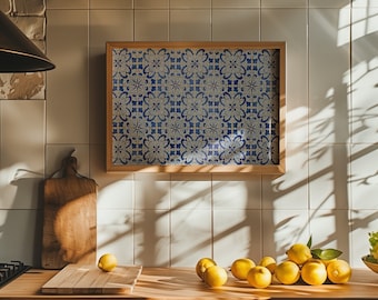 Portuguese Blue Tile Print: Mediterranean Wall Art (Digital Download)