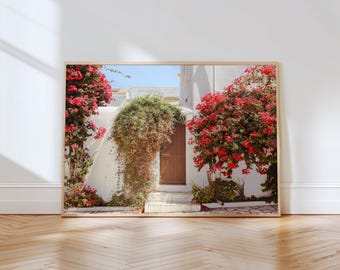 Rosa Bougainvillea Blumendruck: Albufeira Portugal Reisefotografie (Digitaler Download)