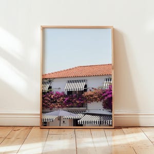 Cascais Print, Pink bougainvillea, Pastel Art, Digital Download, Portugal Print, Costal Home Decor, Costal Prints, Cascais Portugal, Floral