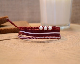 Pulsera bandera de Letonia 3 en 1