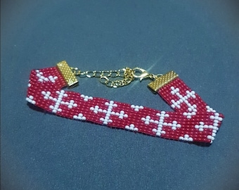 Pulseras de signos étnicos letones en colores letones, diferentes signos disponibles