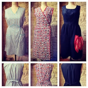 Bespoke Vintage Inspired Classic Apron Pinafore Tabard  Dresses