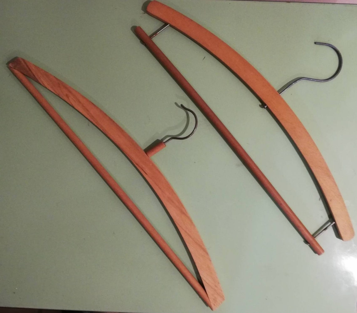 Vintage 1950s Wooden Hangers Two/Three Multiple Sets Etsy