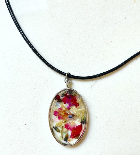 Custom Resin Flower Pendants Etsy