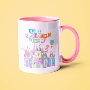 Pastel Small World Mug - its a small world coffee cup - disney coffee mug - disney lover gifts