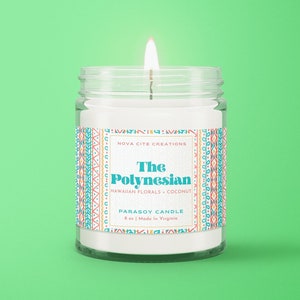 The Polynesian Candle Hawaiian Florals & Coconut Scented, Disney Polynesian Resort, Disneyworld Candle, Theme Park Candle, Disney Scents