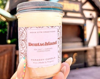 Deutschland, Salted Caramel Scented, Disney Candle, Epcot World Showcase Germany Pavilion, Epcot Gift, Karamell Kuche