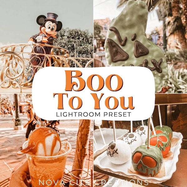 5 Boo To You Presets - Halloween Presets - Fall Preset - Orange Presets - Green Preset - Moody Preset - Dark Preset