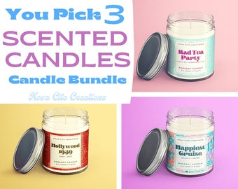 Pick 3 8oz Candles, Custom Candle Pack, Disney Gift Set, Scented Candles, Disney Parks Candles, Disney Candle