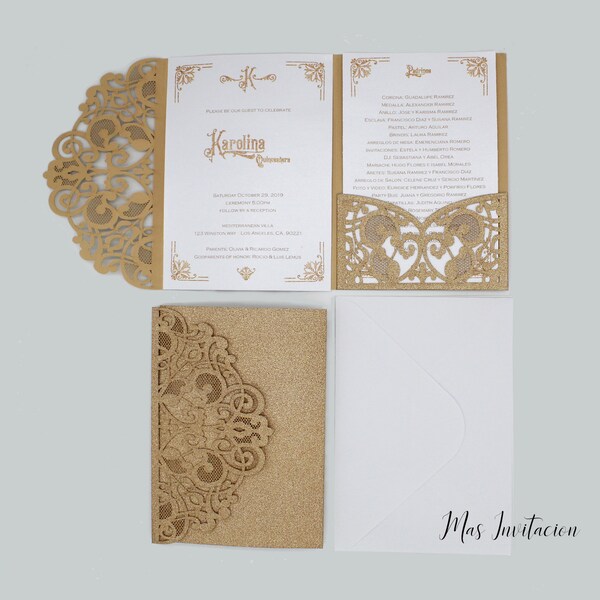 Cheap Laser Cut Wedding Invitation Etsy