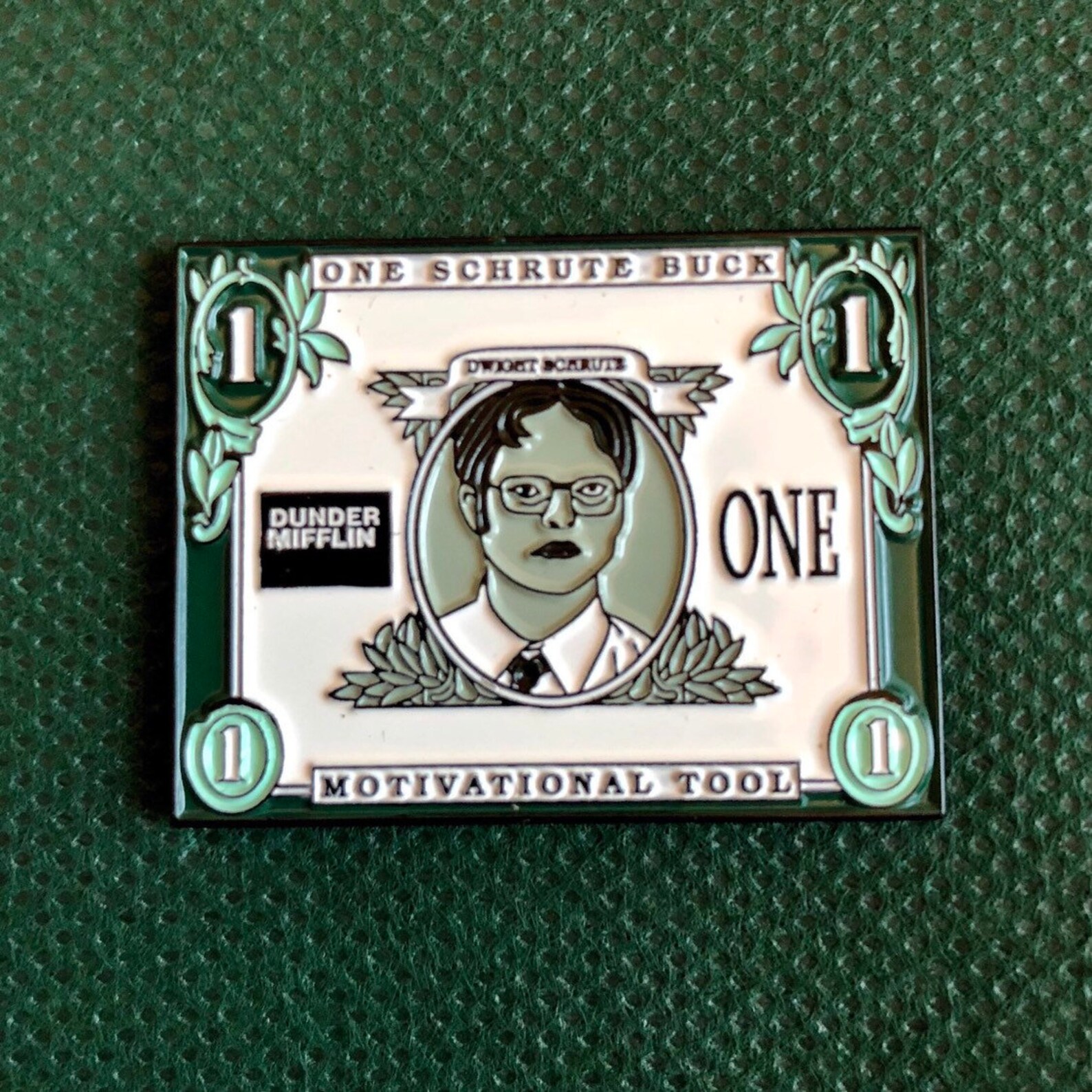 The Office One Schrute Buck Enamel Pin | Etsy