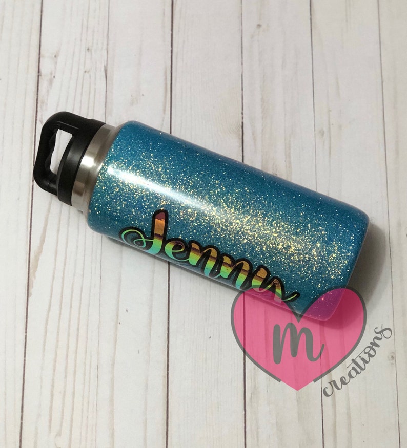 glitter stainless steel water bottle