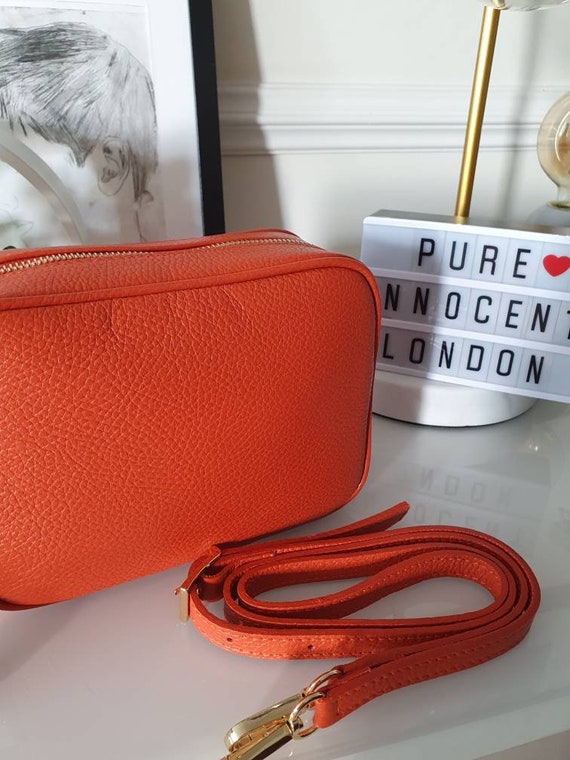 Orange top side bag