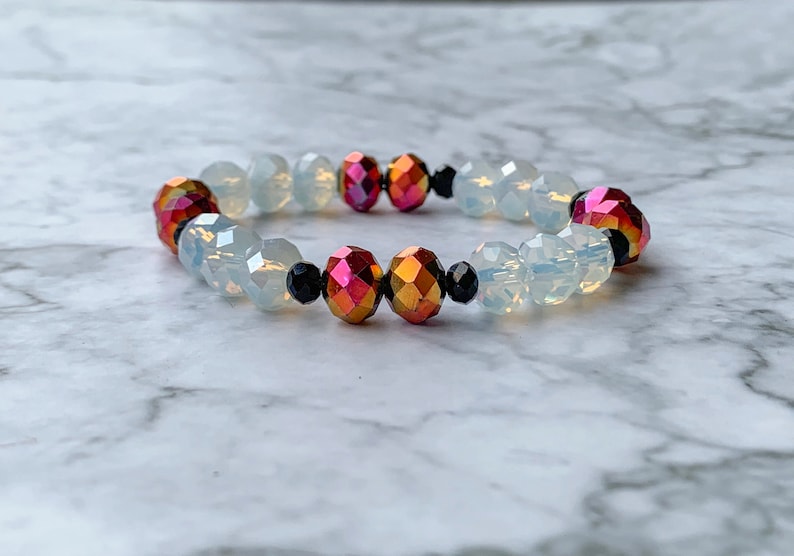 Stackable Druzy Bracelet Set of Three Stretch Gemstone - Etsy