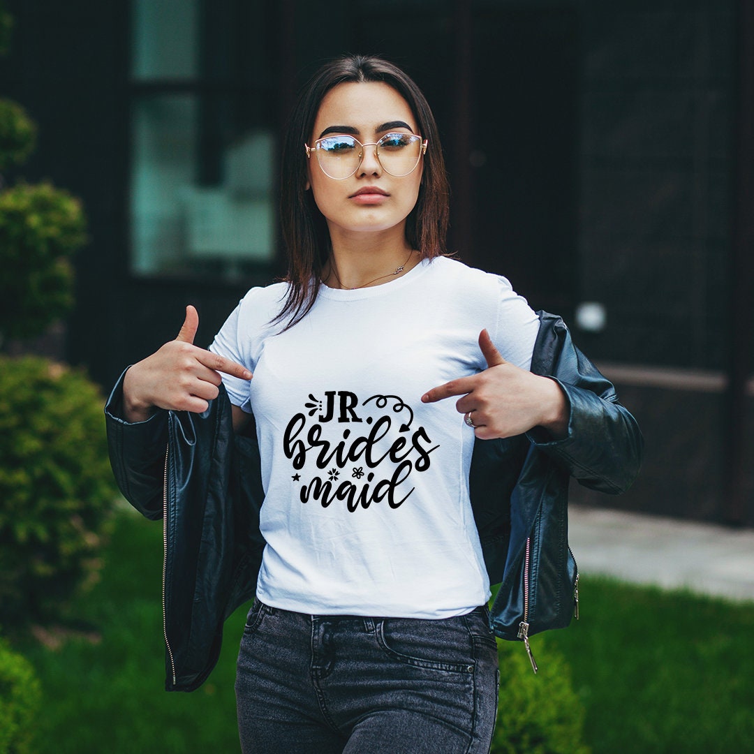 JR. Bridesmaid T-Shirt - Customized Graphic Girls Tee - Casual Wear - Wedding Vibes -Bridal Shower Tee -Bachelorette party Tee - Bride Squad