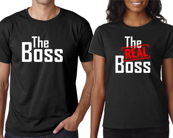 the real boss couple shirt