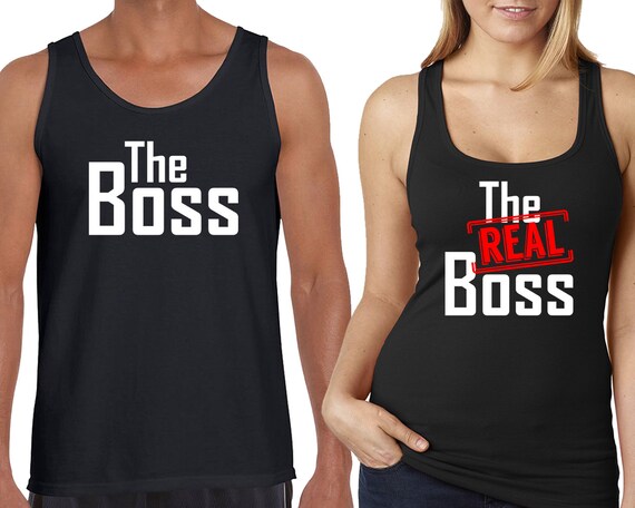 Der Boss Der Echte Boss Paar Tank Top Passende Paar Tank Top Etsy