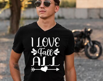 I Love Fall All T-Shirt - Customized Graphic Unisex Tee - Chilly Nights - Nature Inspired - Cozy Days - Nature lover -Autumn Magic