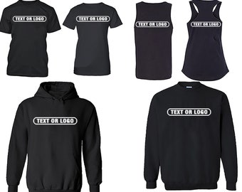 Customized Custom T Shirt Name Logo Print Shirt Sweatshirt Hoodie Printing All Garments All Colors All Size