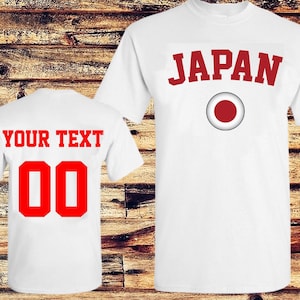 Japan World Cup Football Team, Short Sleeve T-shirt, Japan Flag Tee Shirt, FIFA World Cup Shirt Jersey, Unique Design, Soft & Comfortable