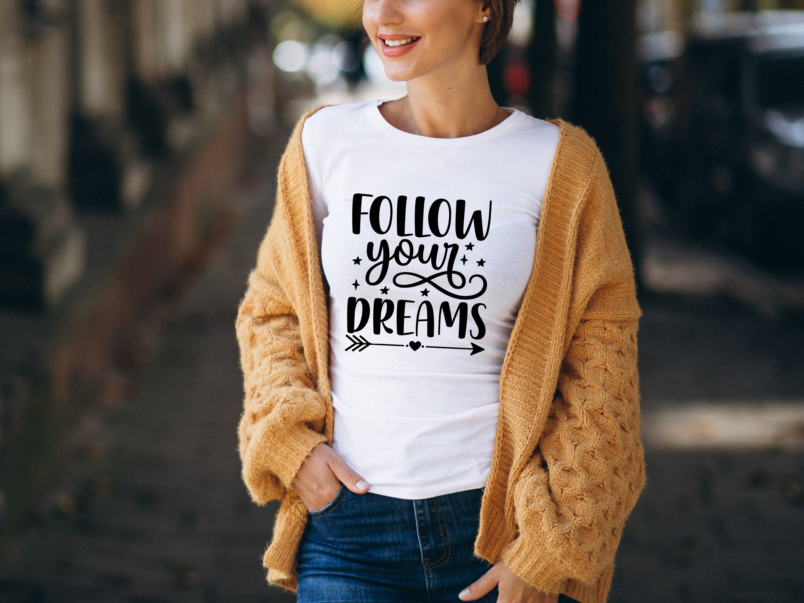 Follow Your Dreams T-shirt - Customized Graphic Unisex Tee - Dream 