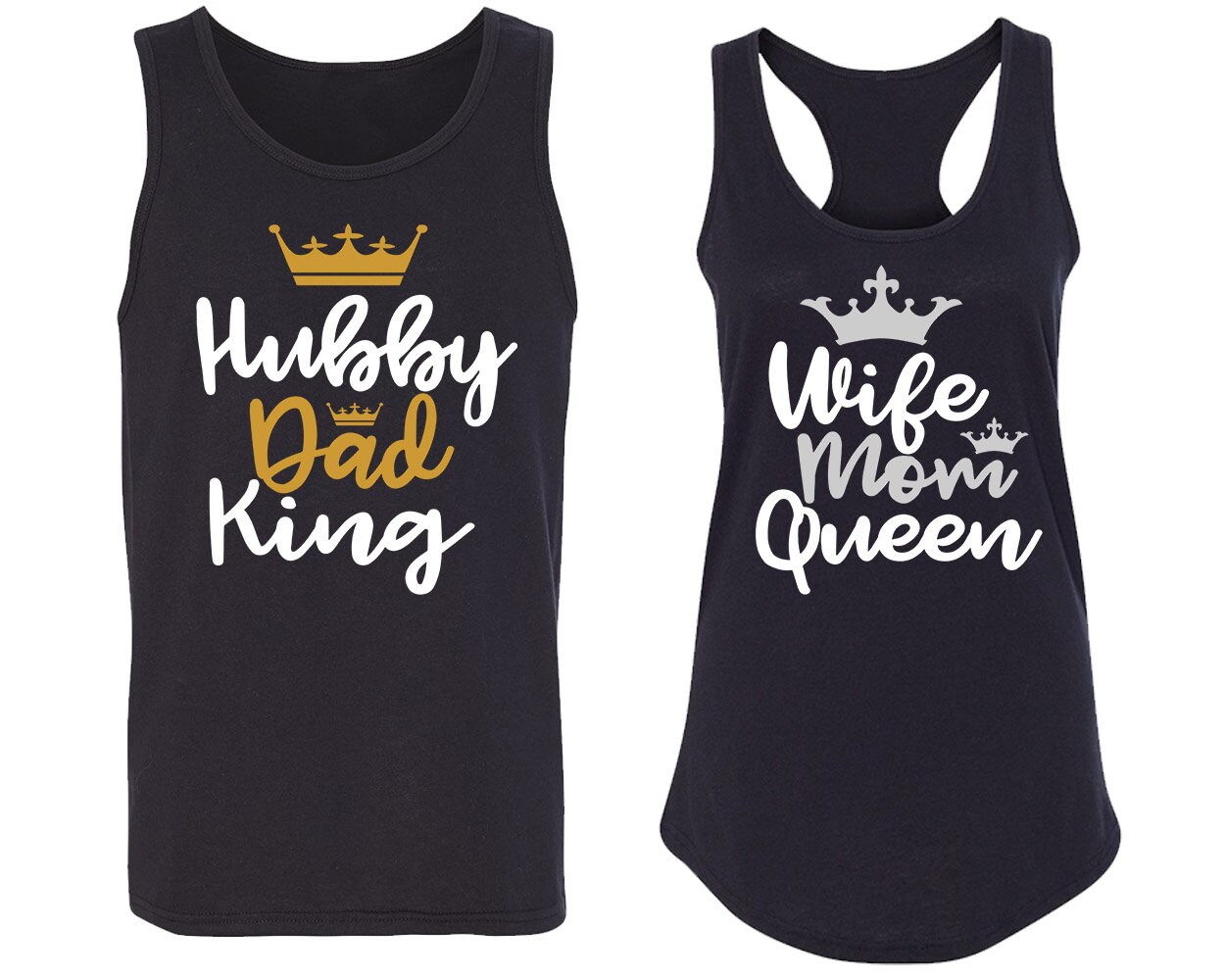 Love Matching Shirts New Couple Tee Tank Hubby And Wifey Couple Tank Top