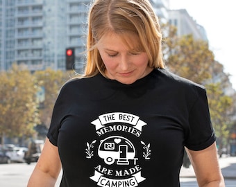 The Best Memories Are Made Camping T-Shirt-Customized Graphic Unisex Tee-Outdoor Gathering-Camping Tee-Nature Inspired Gift For Hiking Lover