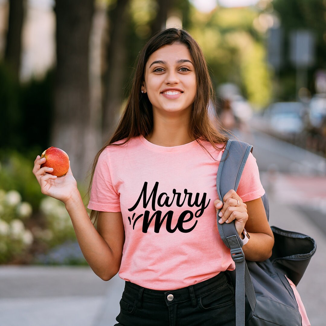Marry Me T-shirt - Customized Graphic Unisex Tee - Marriage