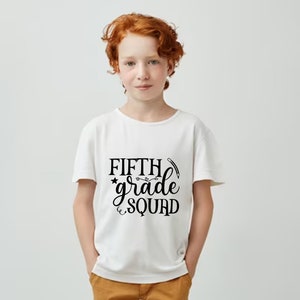 Fifth Grade Squad T-Shirt - Customized Graphic Unisex Tee - School Memories - Group Identity Tee - Lasting Friendships - School Journey