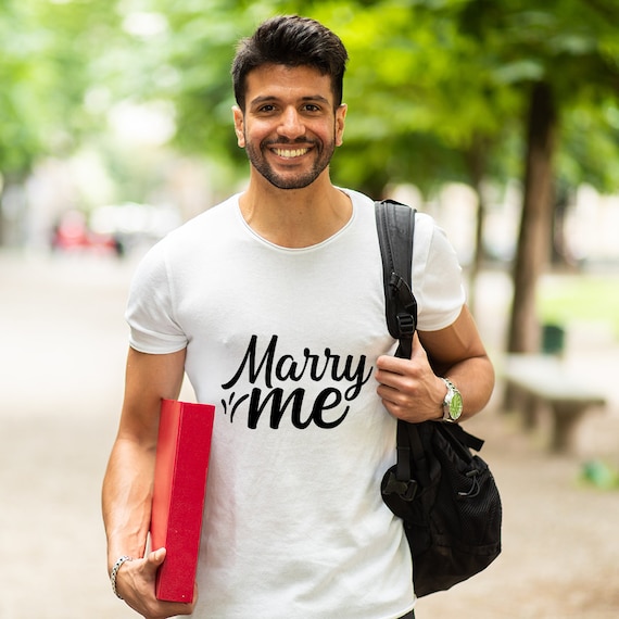 Marry Me T-shirt - Customized Graphic Unisex Tee - Marriage