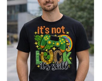 St Patrick's Day Gamer Shirt, Shamrock Controller, Funny Gaming Tee