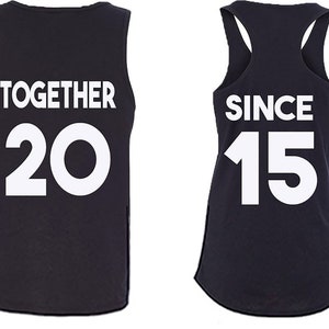 Customize Back Side Together Since TANK TOP Couples Matching Set Best Gift For Valentines Day Christmas