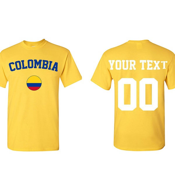 Coupe du monde de Colombie personnalisée, T-shirt avec numéro de texte drapeau Allemagne, T-shirt en jersey de la Coupe du monde de la FIFA, chemise ajustée, doux et confortable