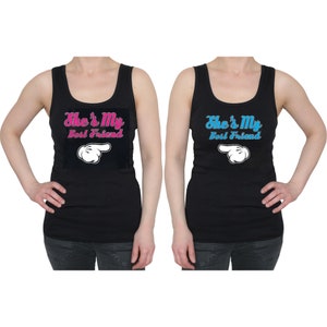 Couple Tank Top She is My Best Friend Couple Unisex Tank Top Matching Shirt T-shirt Best Gift Valentines Day