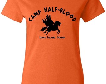 Camp Half-Blood T-shirt, Lady T-shirt, Long Island Sound, Cotton T-shirt, Handmade T-shirt, Party Tee Shirt, Birthday Gift, Gift For Her