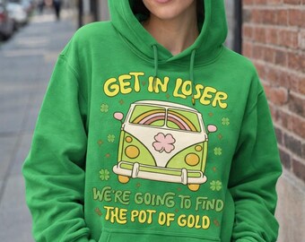 Retro Van St. Patrick's Day Shirt, Lucky Shamrock Hippie Bus Graphic Tee