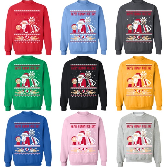 Happy human holiday sweater outlet